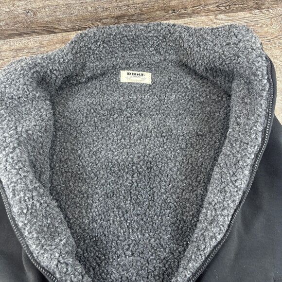 Duke by Haband Vest Men's Large Black Sherpa Lined Full Zip Fleece Chest Zip - Picture 7 of 7
